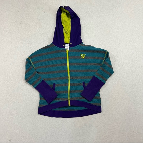 Nike Blue Gray Boy Hoodie Sweater Casual Size Medium - Picture 1 of 8